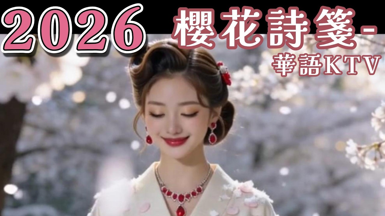 🎀🎄【櫻花詩箋】 動態歌詞KTV~如果時光能像流水逆回去我願在初見剎那停呼吸! , 越聽越浪漫! ~踏春賞櫻去囉~好聽好唱 #中文情歌 #ktv
