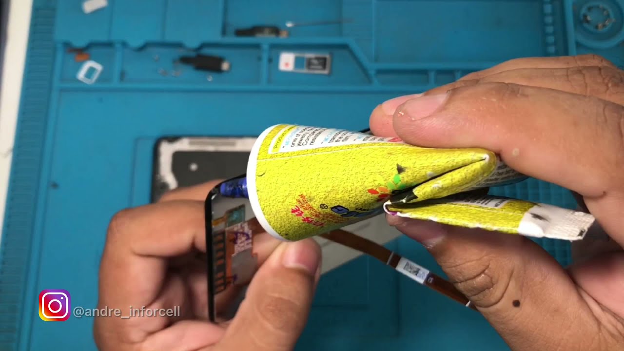 Como trocar a tela do LG K52 - troca do m&oacute;dulo frontal