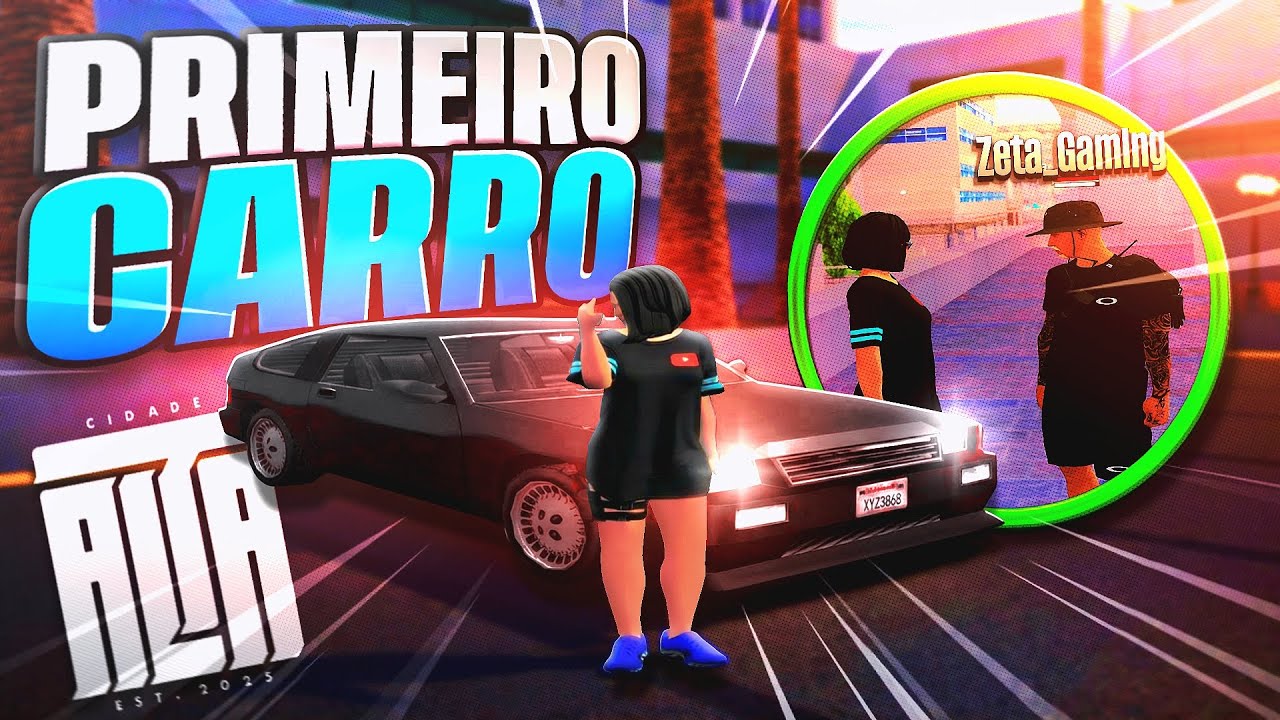 COMEÇANDO DO ZERO no CIDADE ALTA: COMPREI MEU PRIMEIRO CARRO!! [GTA SAMP CDA]😍