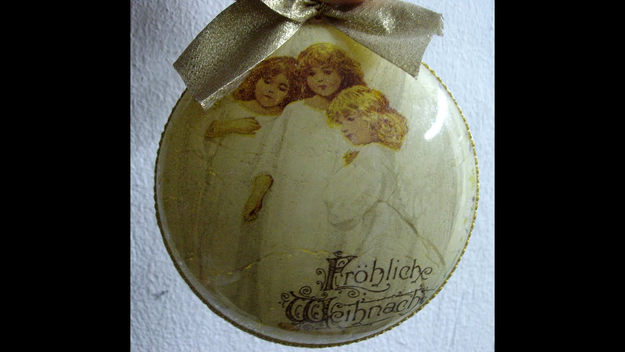 Palline di natale decoupage. Fai da te.