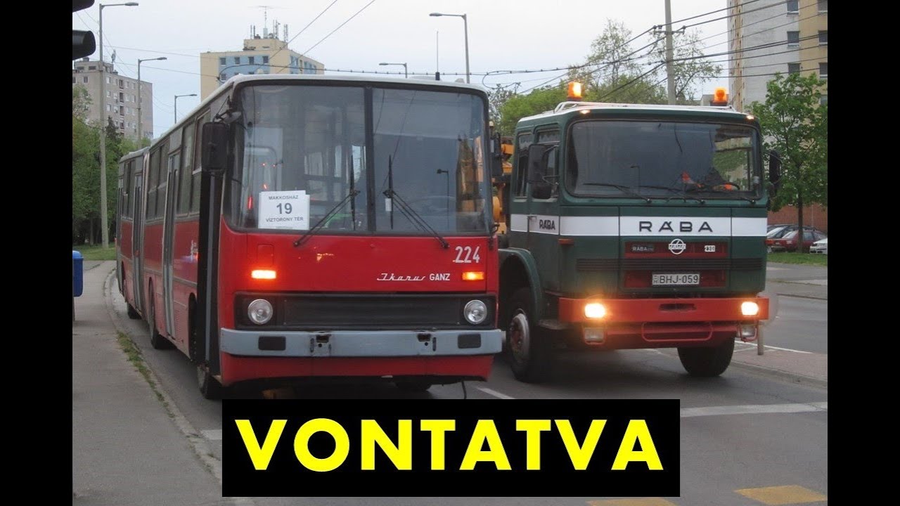 224 Ikarus-GVM 280T trolibusz utolsó forgalmi napja Szegeden, mely vontatással zárult /2024.04.03./
