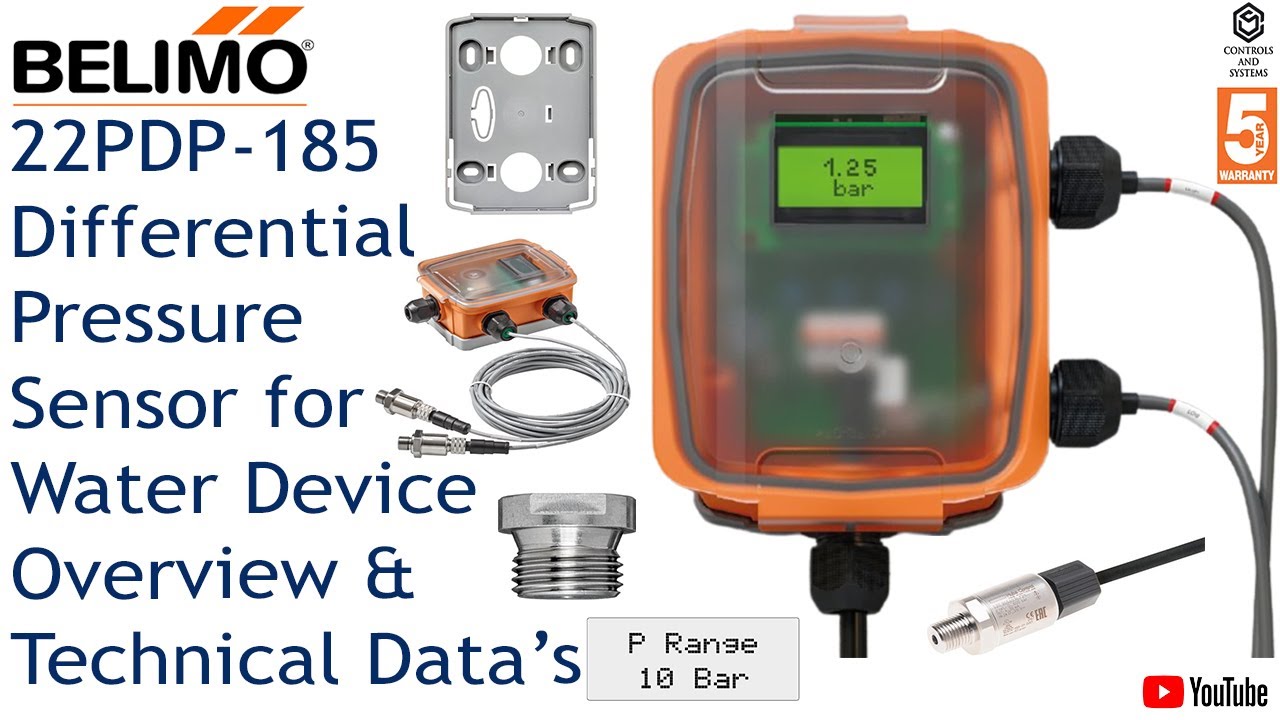 Belimo 22PDP-185 Differential Pressure Sensor 🌊 | Technical Overview for HVAC & Water Systems