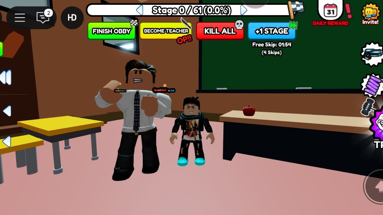 We download roblox and escape school hobby GAMEPLAY video 🫠🤣