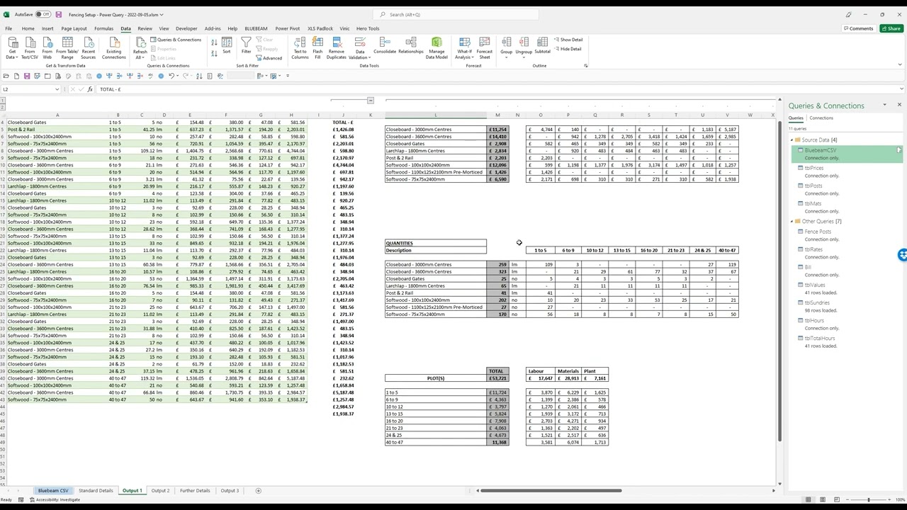Take-Offs in Bluebeam Revu - Stage 4 - Exporting the Markup List then Using Power Query in Excel
