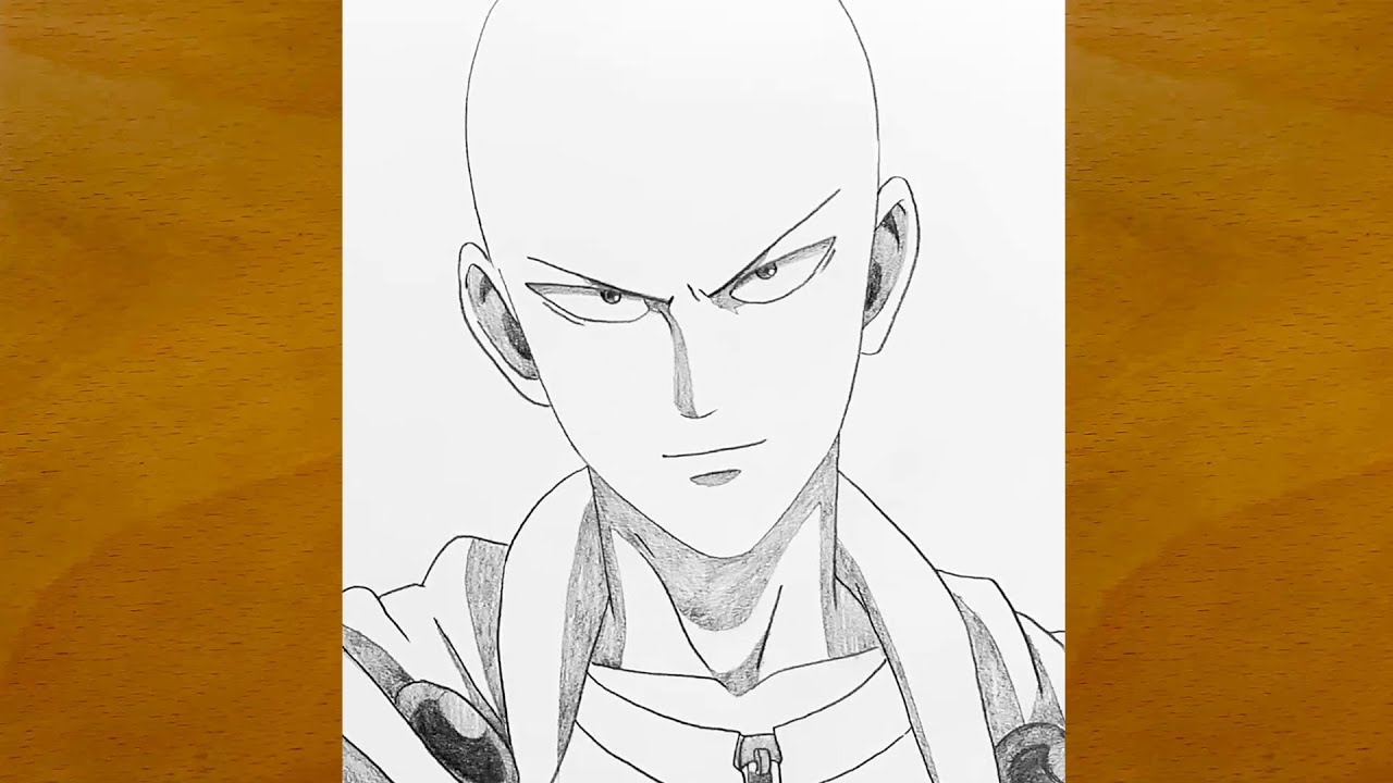 How to Draw Saitama from One Punch Man || Saitama Drawing Step by Step || Easy Anime Sketch