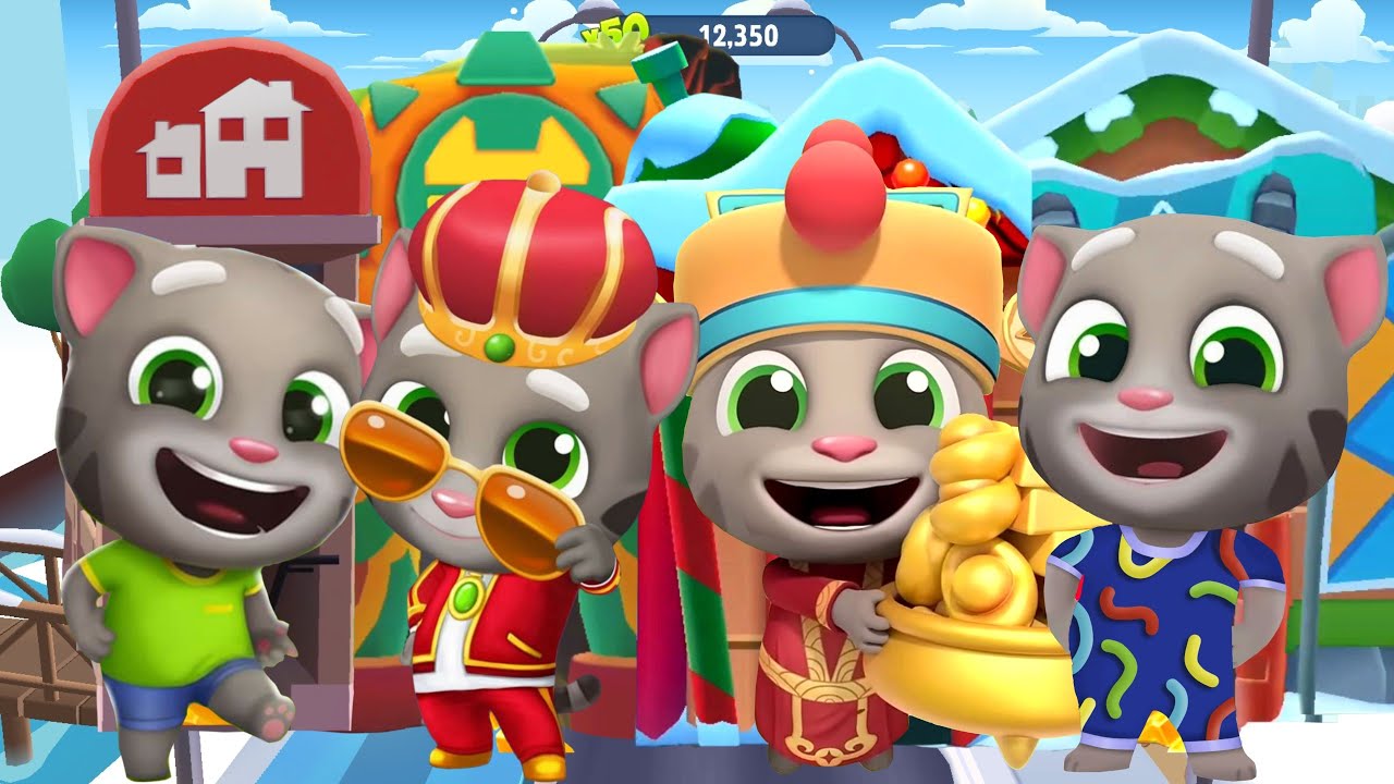 Talking Tom Gold Run - Fortune Tom vs Talking Tom vs Snake Off Tom vs King Tom - Wildlife Run 🐍🏝🎄