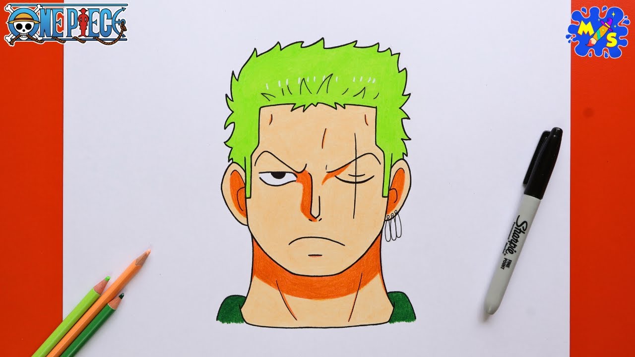 How to Draw Zoro Face Easy Step by Step || One Piece Drawing