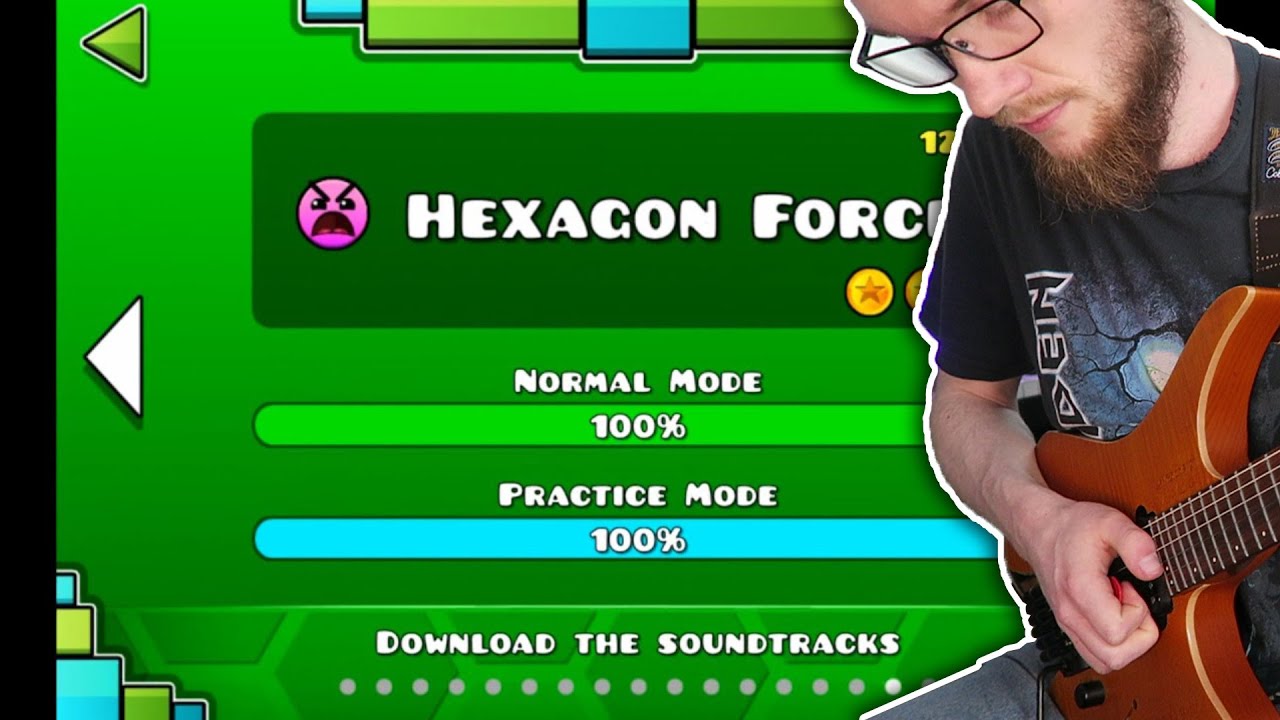 Geometry Dash - Hexagon Force [EDM meets Rock Guitar]