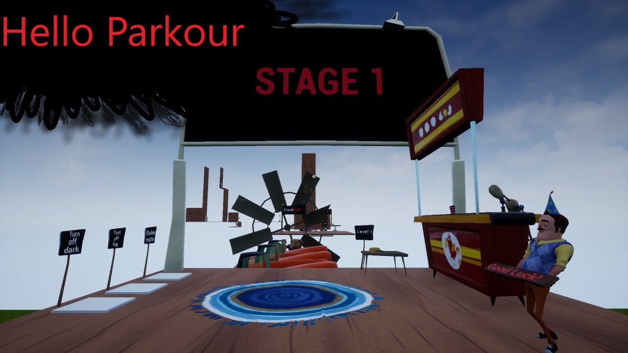 Hello Parkour || Полный АД || Hello Neighbor Mod Kit