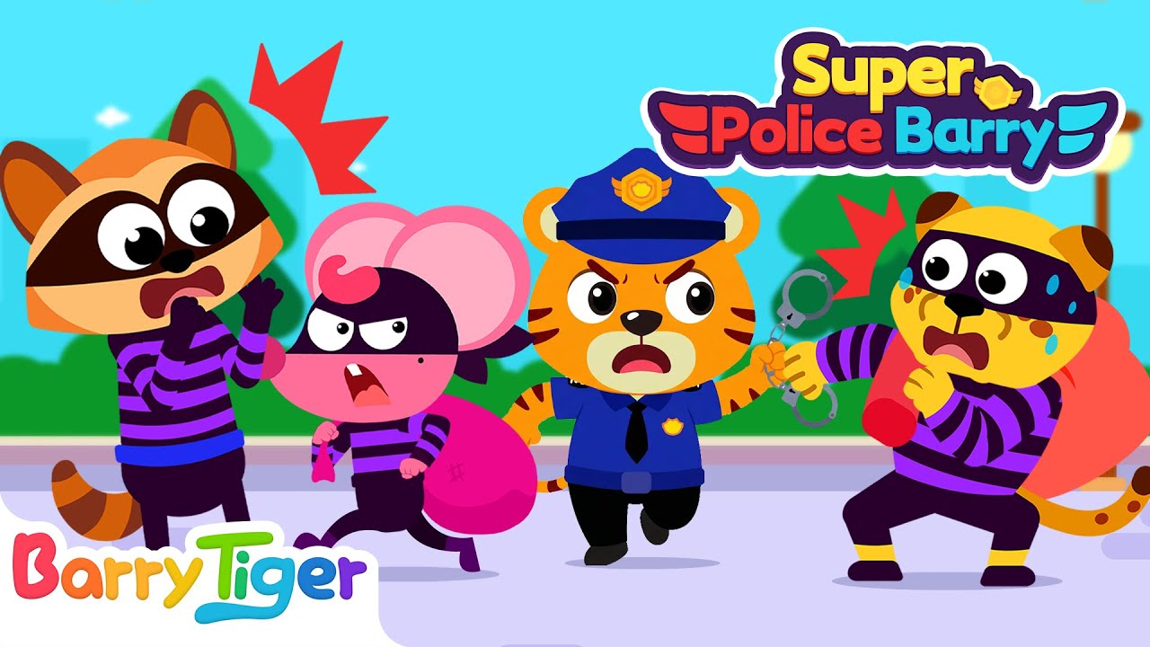 Sneaky Wallet Thief Hunt 🕵️ | Brave Sheriff Case | Educational Police Cartoons | BarryTiger