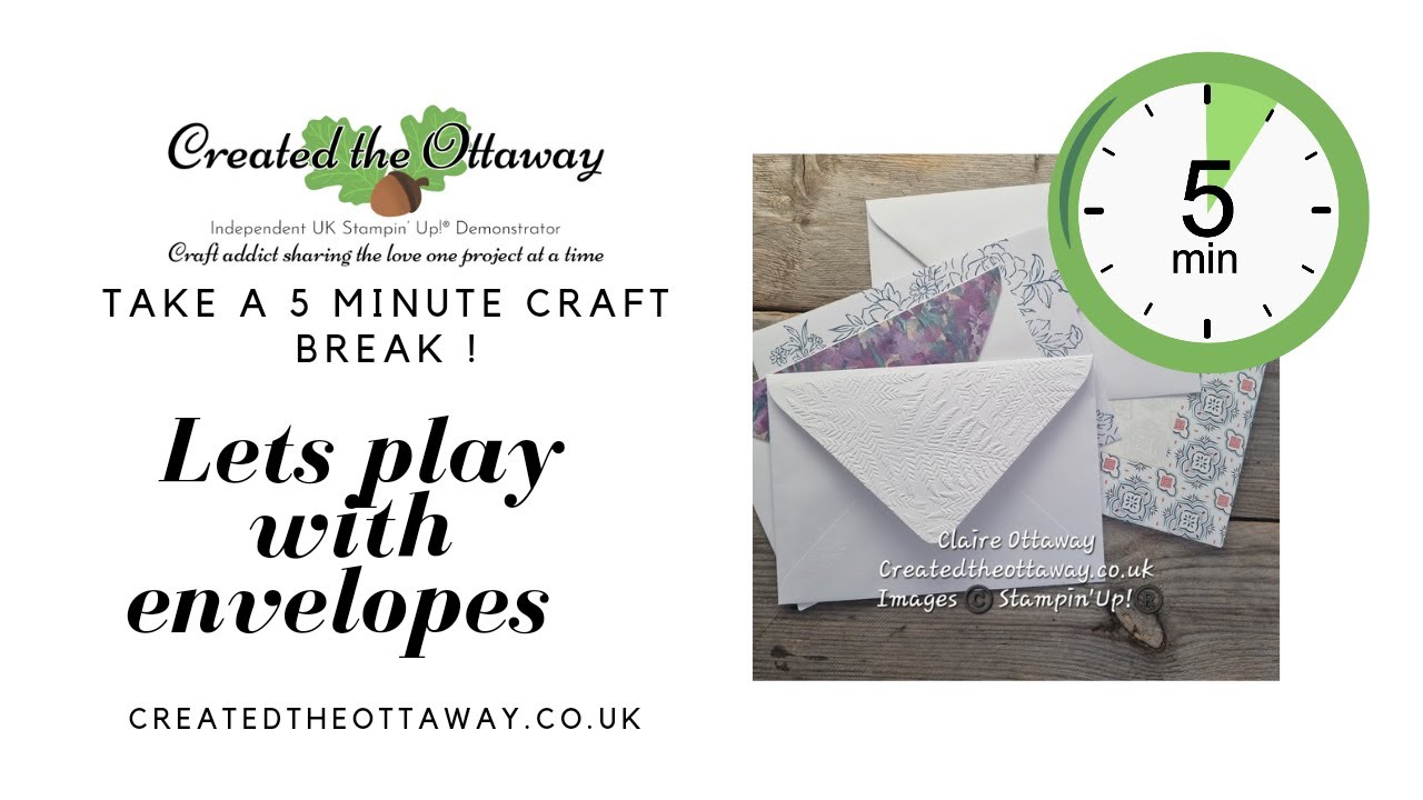 Take a 5 minute craft break fun with envelopes@createdtheottaway