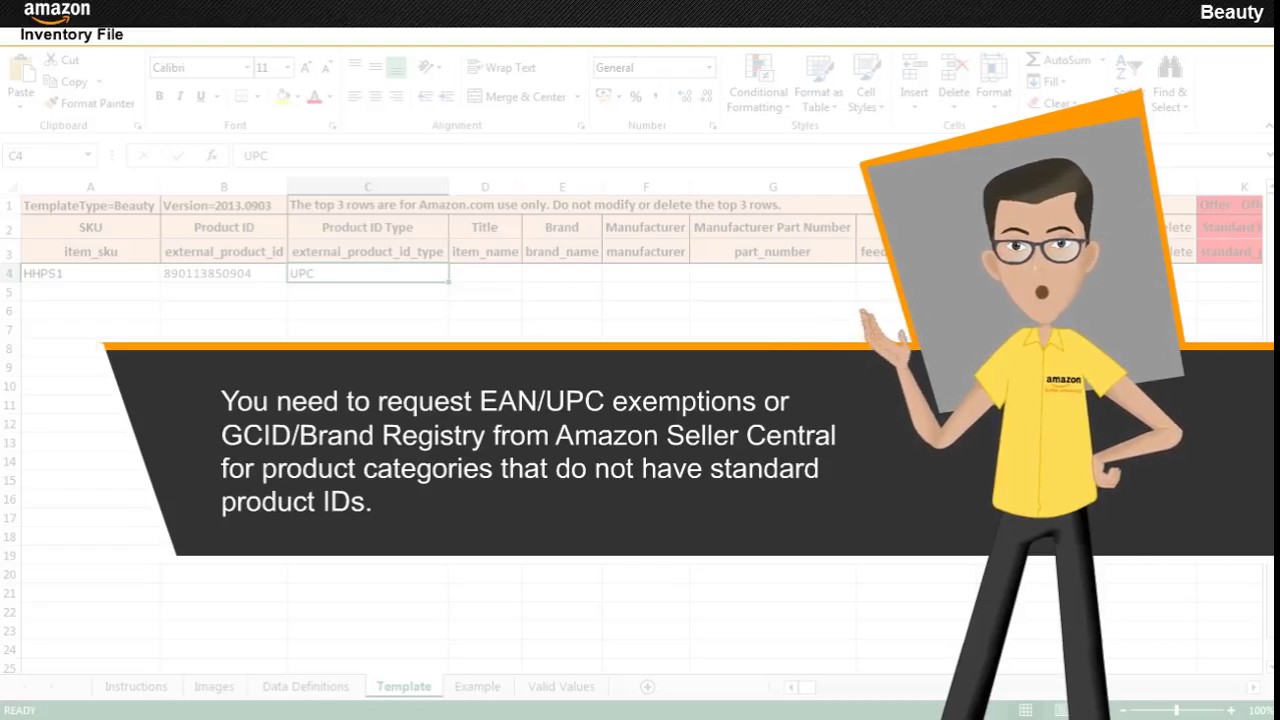 How To Fill Flat File Template  Beauty Category On Amazon in    English