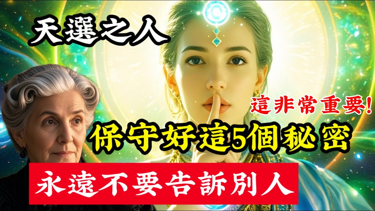 這5個秘密不要告訴別人，作爲天選之人的妳，請保護好妳的靈性。