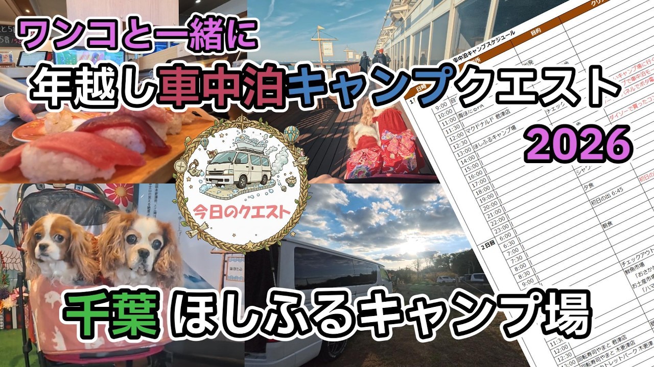 【車中泊・犬・千葉】年越し車中泊キャンプ2026
