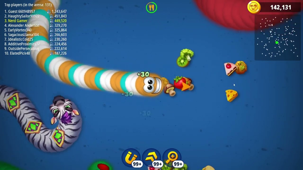🐍WORMSZONE.IO | Giant Slither Snake TOP 01 / Epic Worms Zone Best Gameplay!
