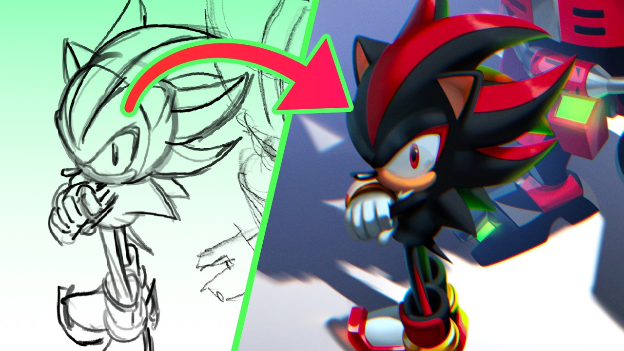 From Sketch to Final Painting | Team Dark - Art Walkthrough | Commentary and Timelapse