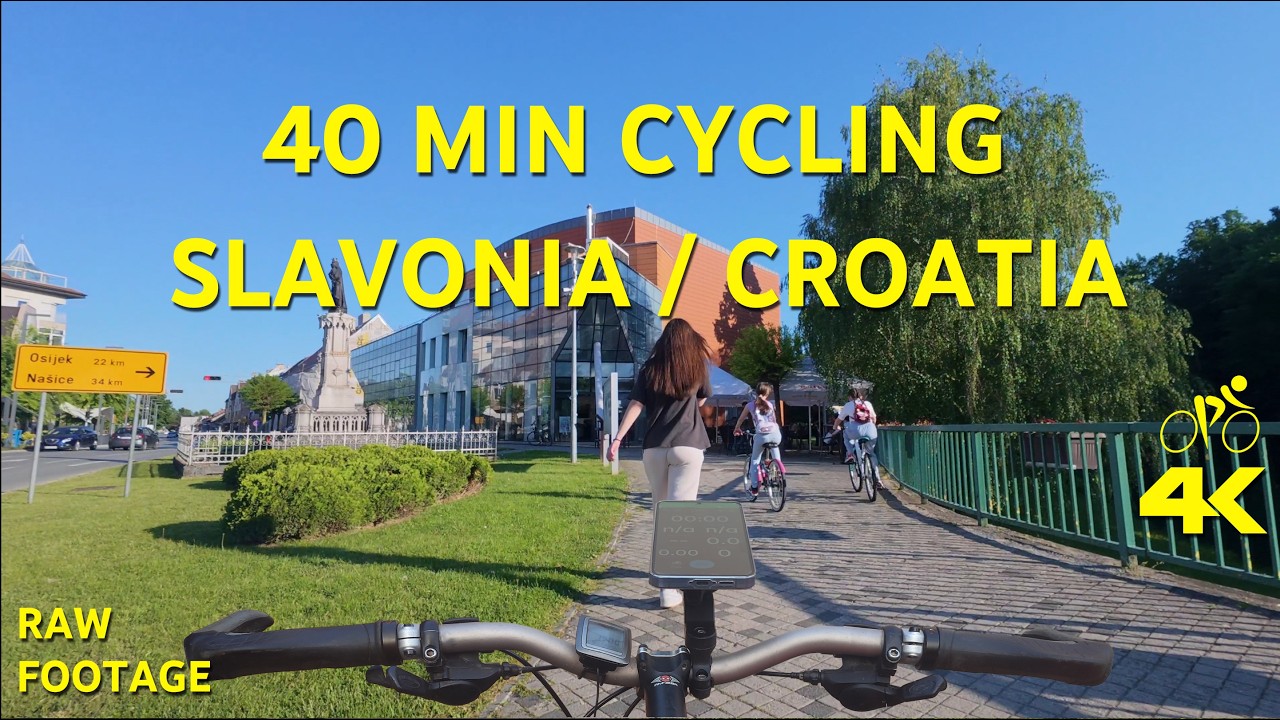 40-Min Spring Ride Through Slavonia & Baranja / Croatia🚴 | 4K Virtual Workout