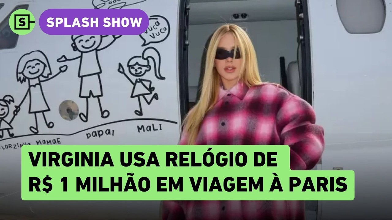 Virginia viaja a Paris de jatinho e usa relógio avaliado em mais de R$ 1 milhão