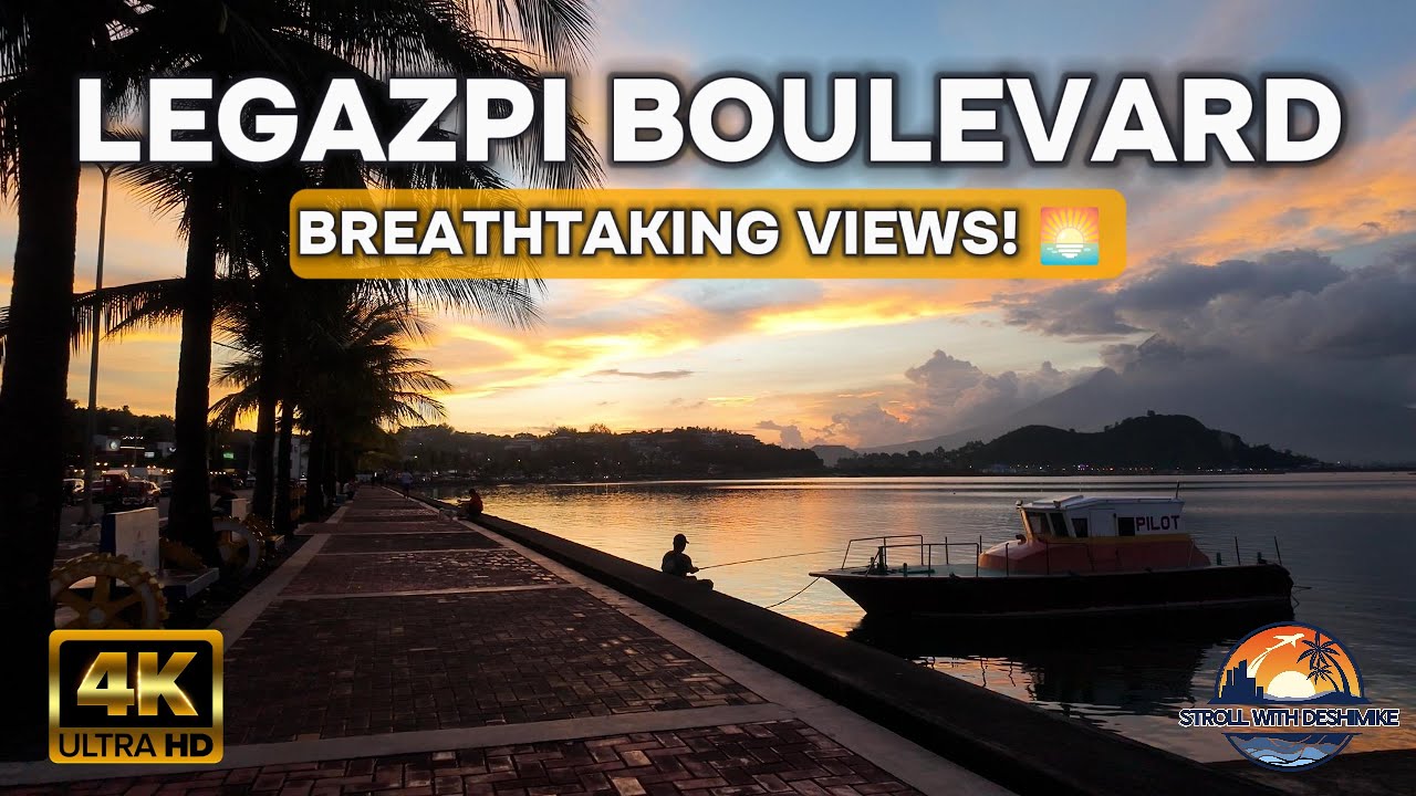 🌇 Legazpi Boulevard Walking Tour 4K | From Golden Hour to Night