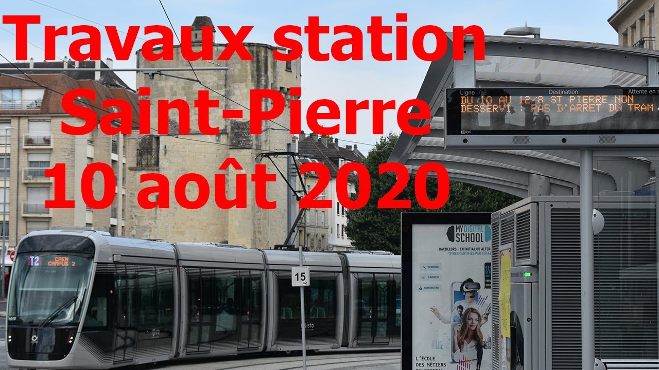 Station Saint-Pierre du tramway de Caen non desservie 10 août 2020