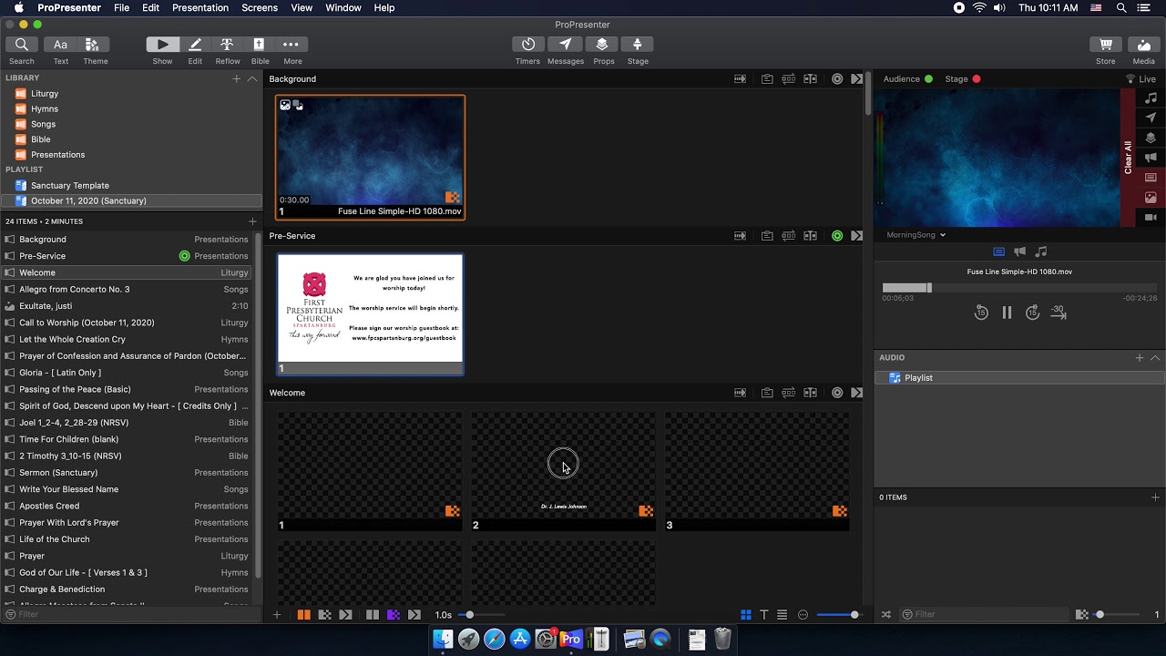 Worship AV Tours - ProPresenter Terms and Concepts