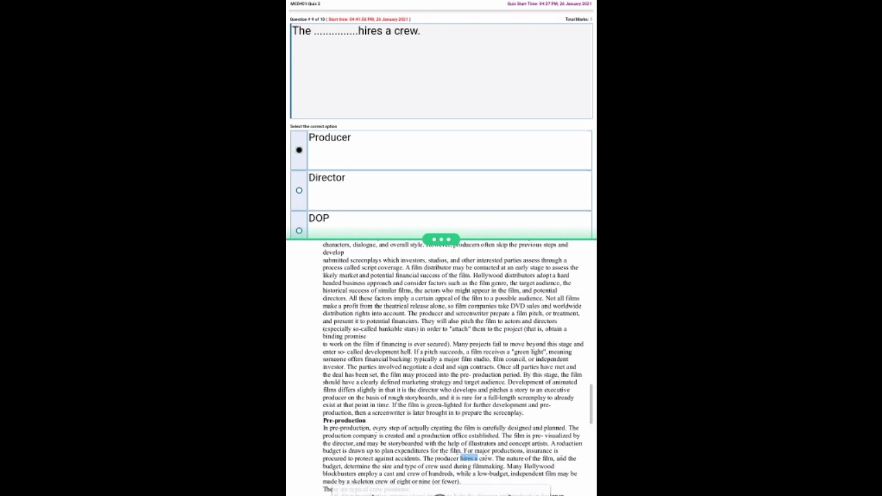 MCD401 quiz no 2 2021|fall 2020