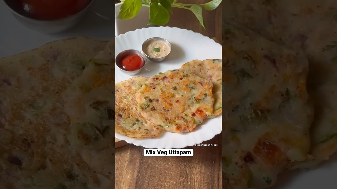 Instant Veg Uttapam | Mix Veg Uttapam | South Indian Food #recipe #shortrecipe #youtubeshorts