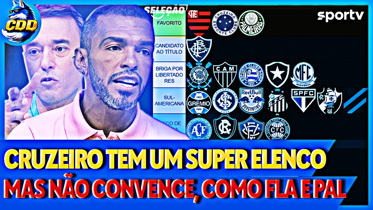 🦊🧐 TIER-LIST do BRASILEIRÃO! CRUZEIRO À FRENTE DO PALMEIRAS, E FLAMENGO SÃO FAVORITOS AO TÍTULO!