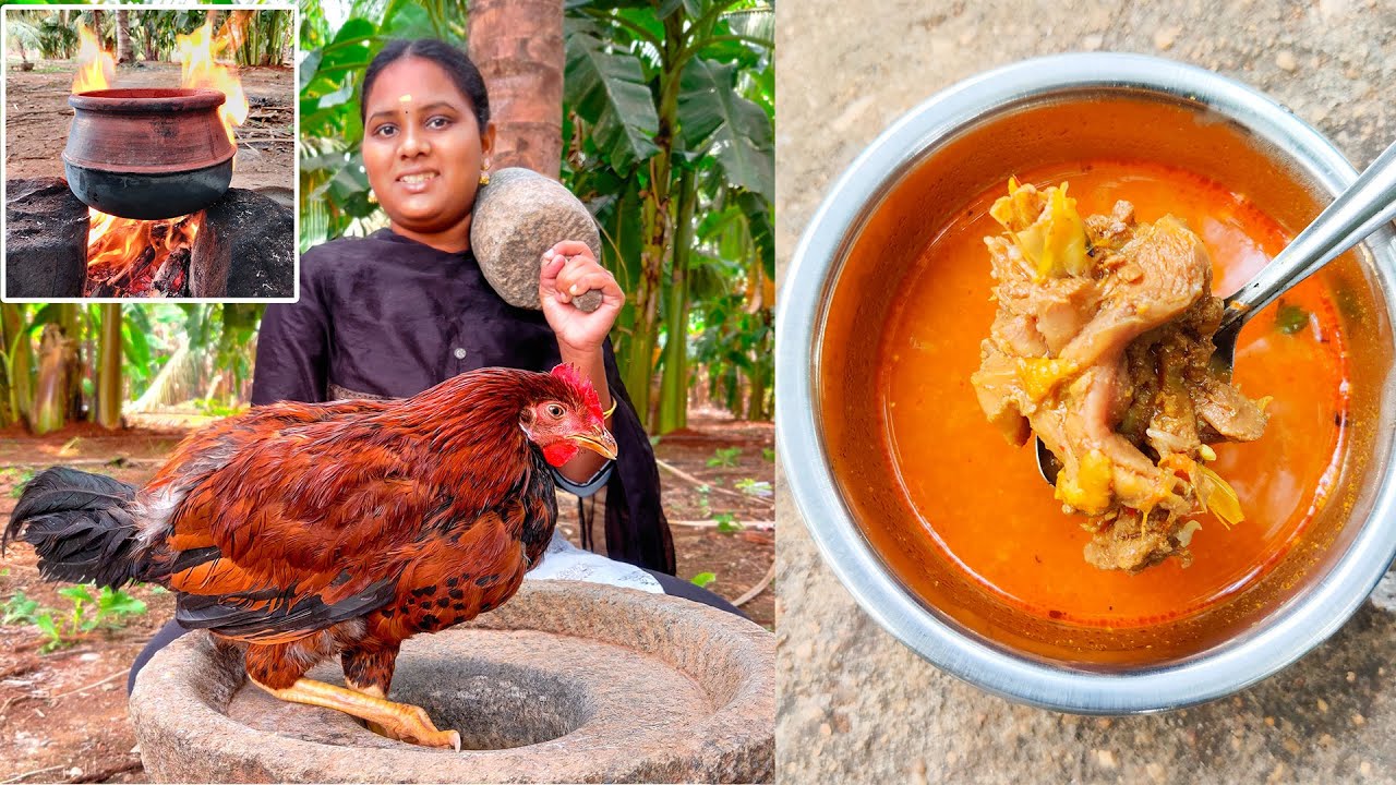 NATTU KOZHI IDIYAL RASAM | Village Country Chicken Soup