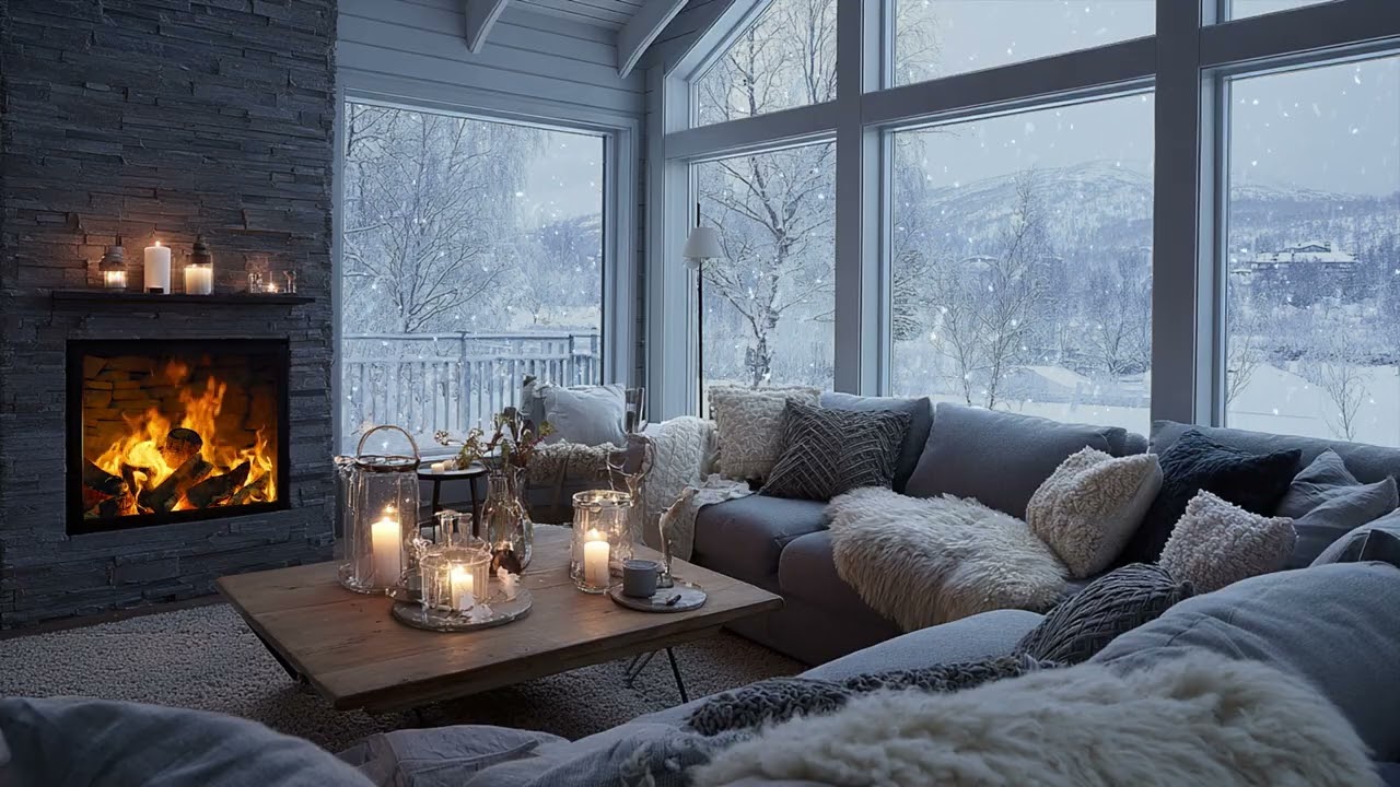Snow hushes wide open plains 🎧 until wind softens and the horizon rests