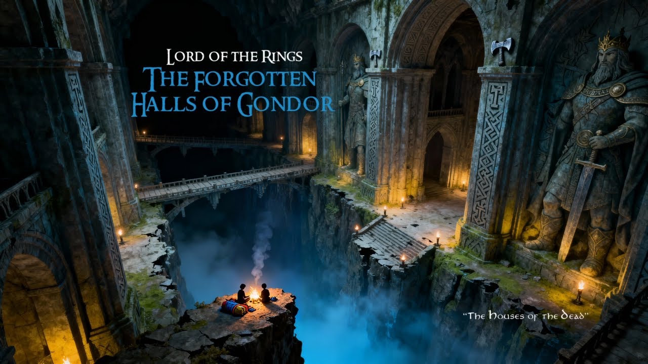 LOTR Ambience for Focus & Writing | Quiet Ancient Halls, Campfire & Soft Fantasy Music