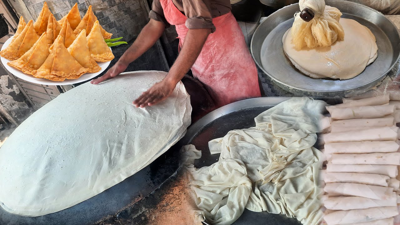 Industrial Manda Roti Making | Street Roll and Samosa Patti - Dough Making Machine | Romali Roti