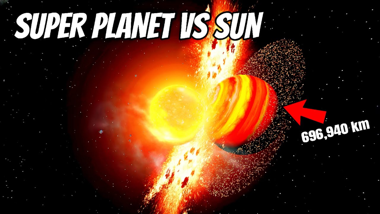 Sun vs. Super-Planet HD 100546 b - Epic Universe Sandbox 2 Collision