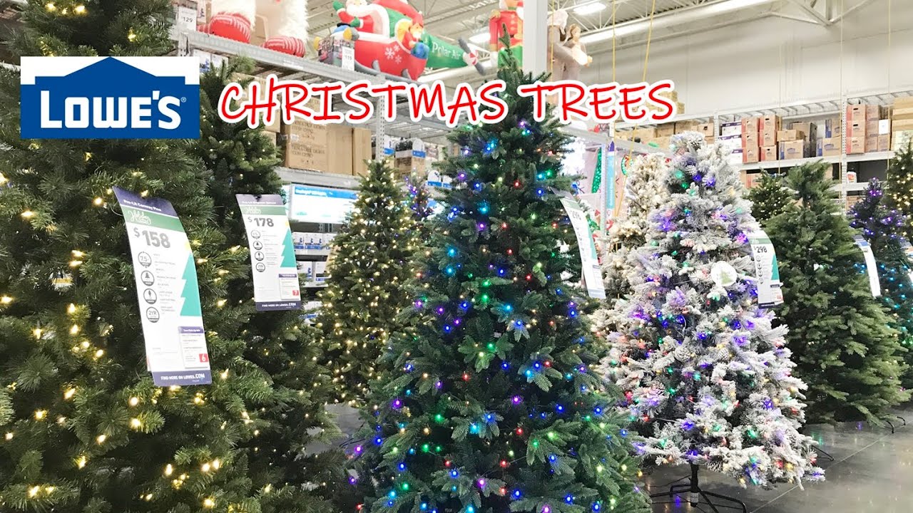 LOWE'S CHRISTMAS TREES 2020 SHOP WITH ME! NEW FINDS!