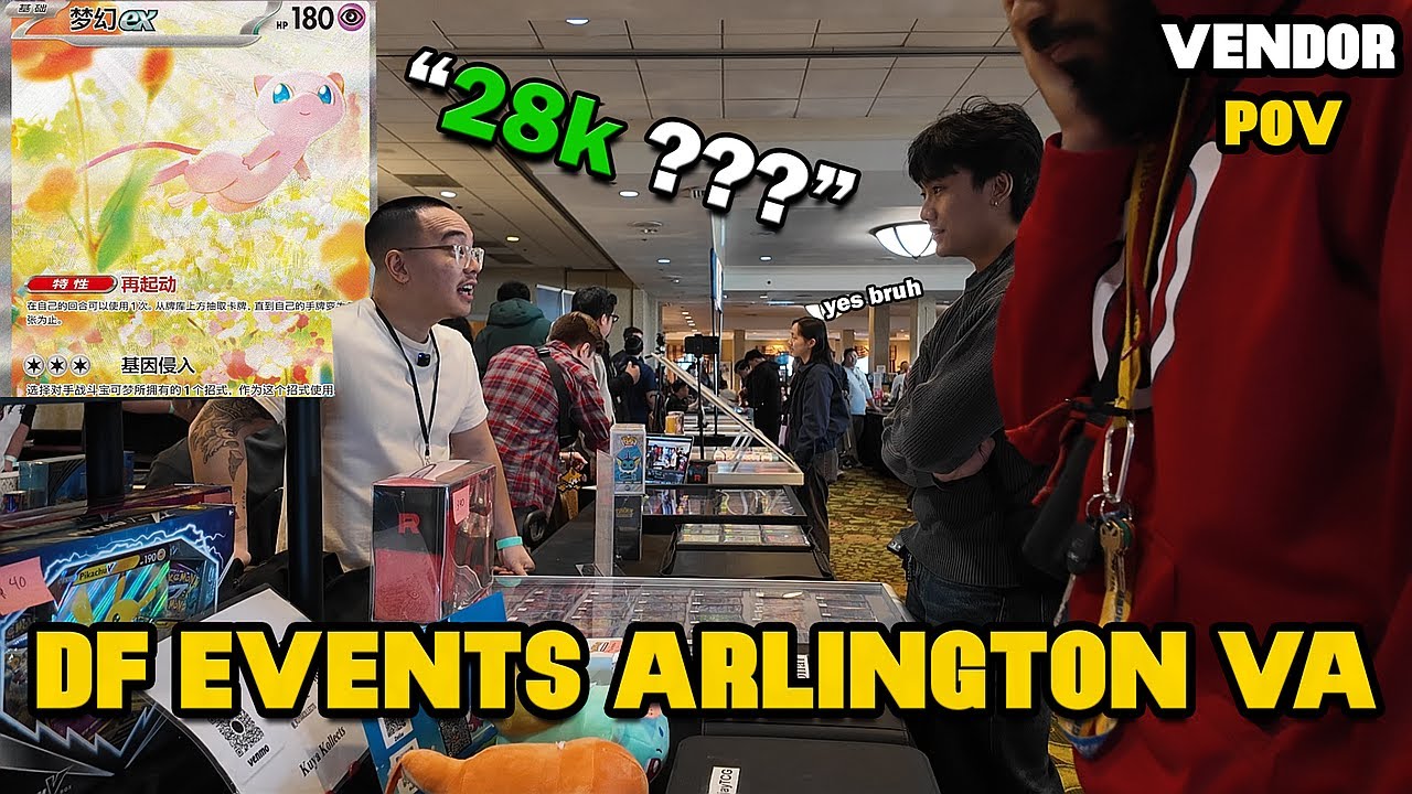 Mew Pokèmon Card worth $28,000?! | VENDOR POV | DF Events