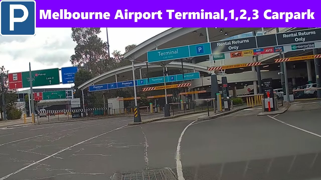 【Melbourne Carpark North】 Airport Terminal,1,2,3 Carpark from Centre Rd