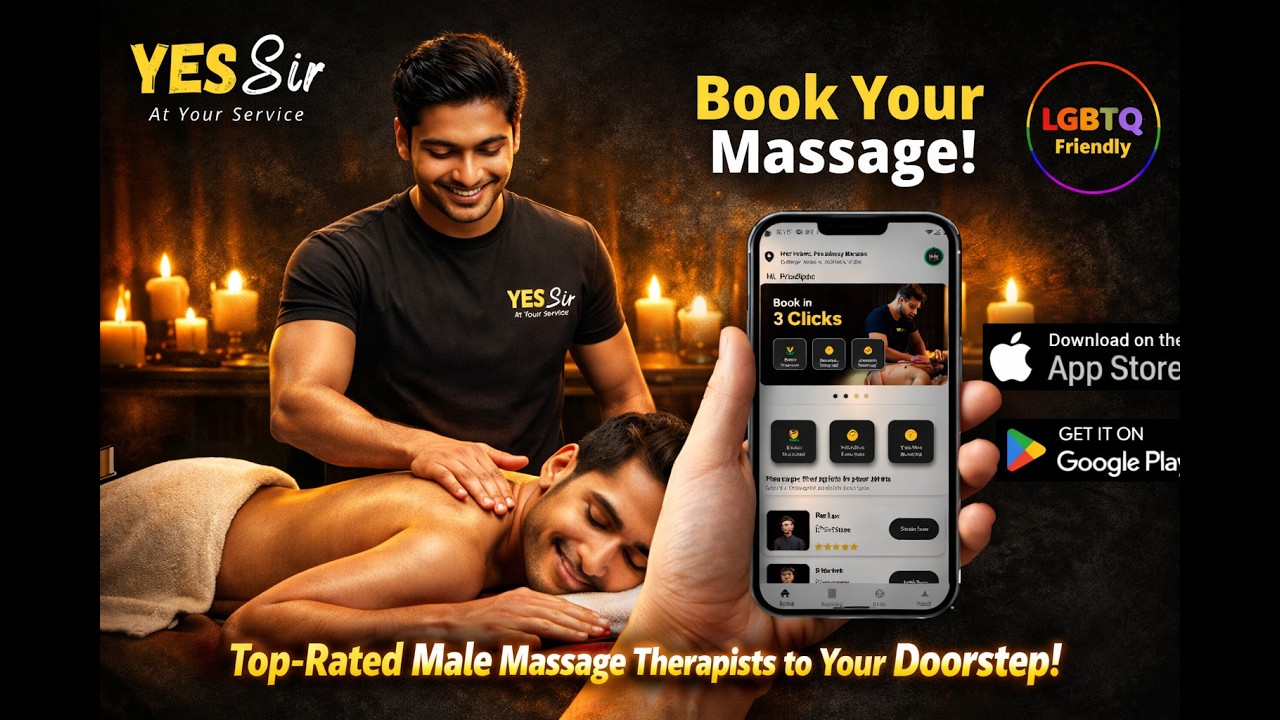 Male to Male #Massage at Home. Book via Yes Sir app
