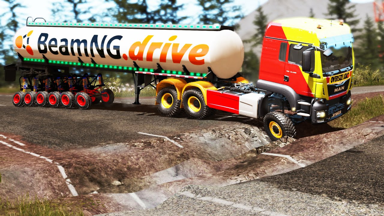 Trucks vs Potholes #53 | BeamNG.DRIVE