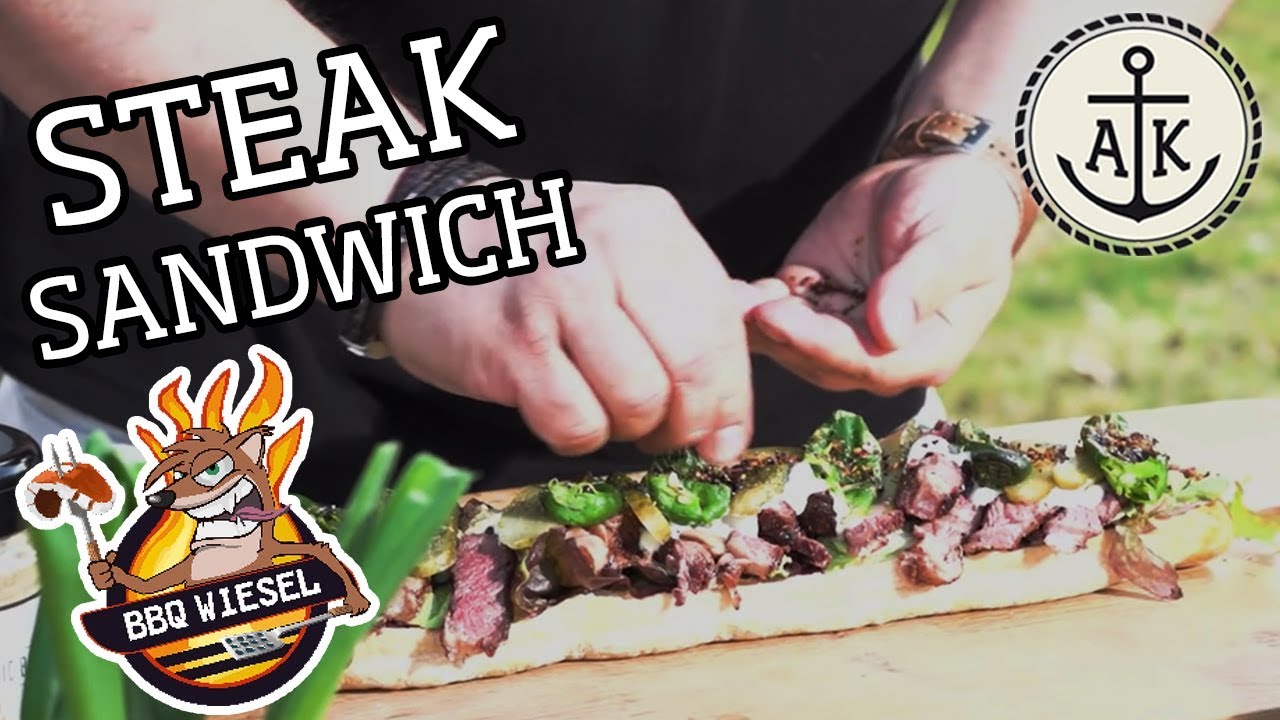 Leckeres Steak Sandwich - mit den BBQ Wiesel