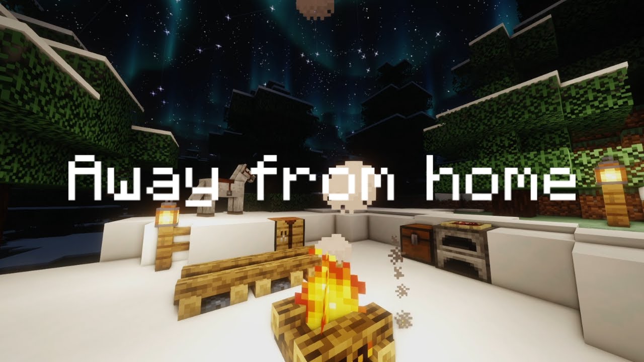 Stay warm by the campfire... (Minecraft moving series to help you sleep)