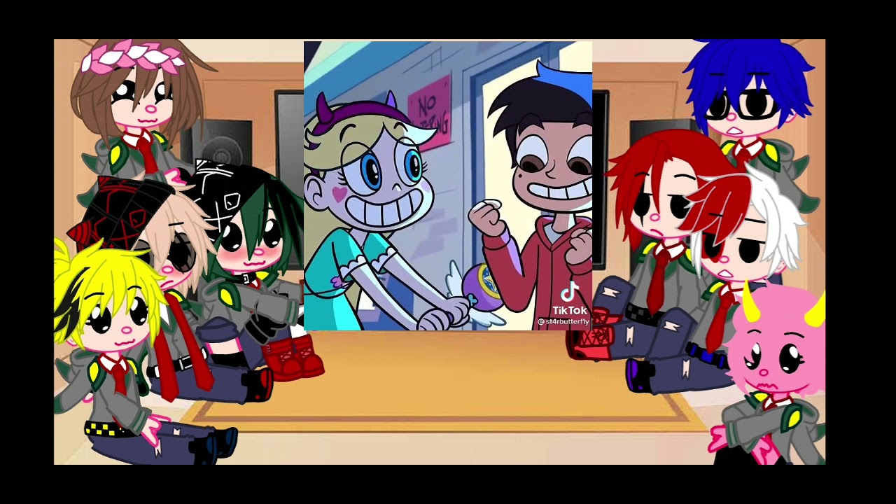 bnha react to  star forces  of evil