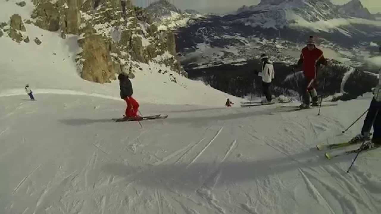 Tofana black run at Cortina D Ampezzo Jan 2014 GoPro