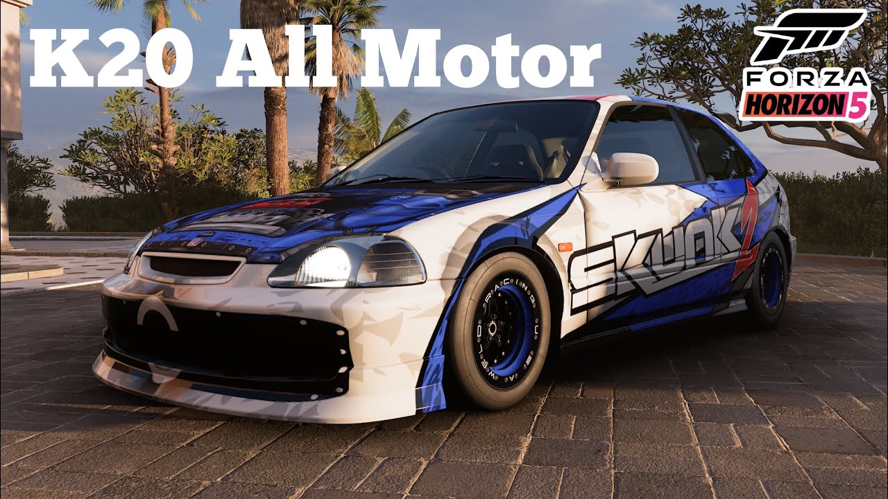 Honda Civic K20 All Motor Drag Tune! (Forza Horizon 5)