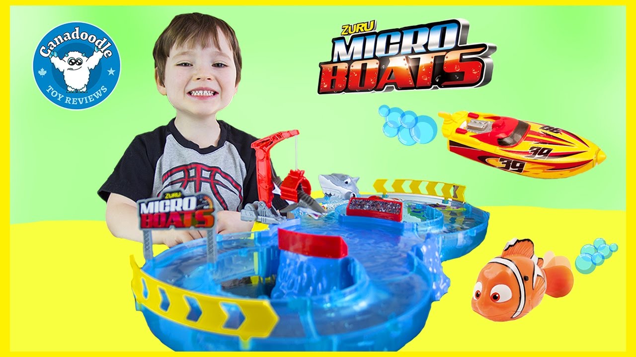 Zuru Micro Boats Racing Track Playset Shark Attack Kids Water Toys Disney Finding Dory Nemo