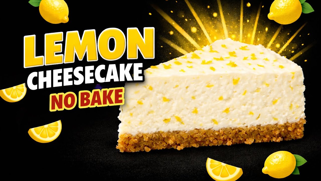 No-Bake Lemon Cheesecake | Creamy, Easy and Refreshing Dessert Recipe 