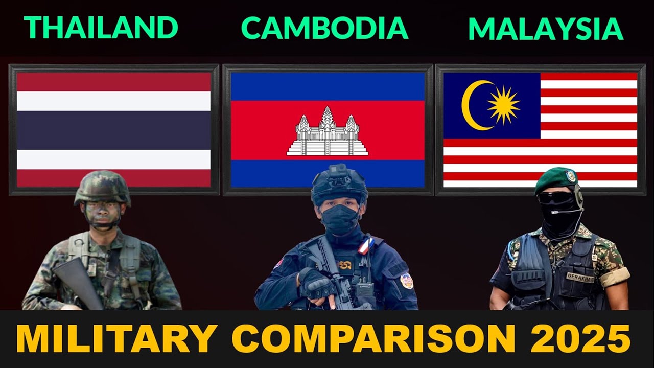Thailand vs Cambodia vs Malaysia Military Power Comparison 2025
