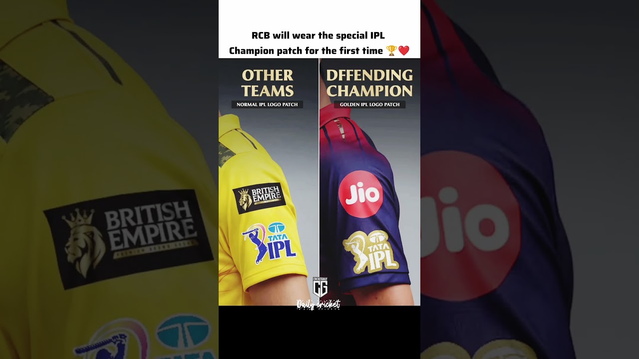RCB will wear the special IPL champion patch 🏆❤️.. #ipl #trending #cricket #shorts #viral @ICC