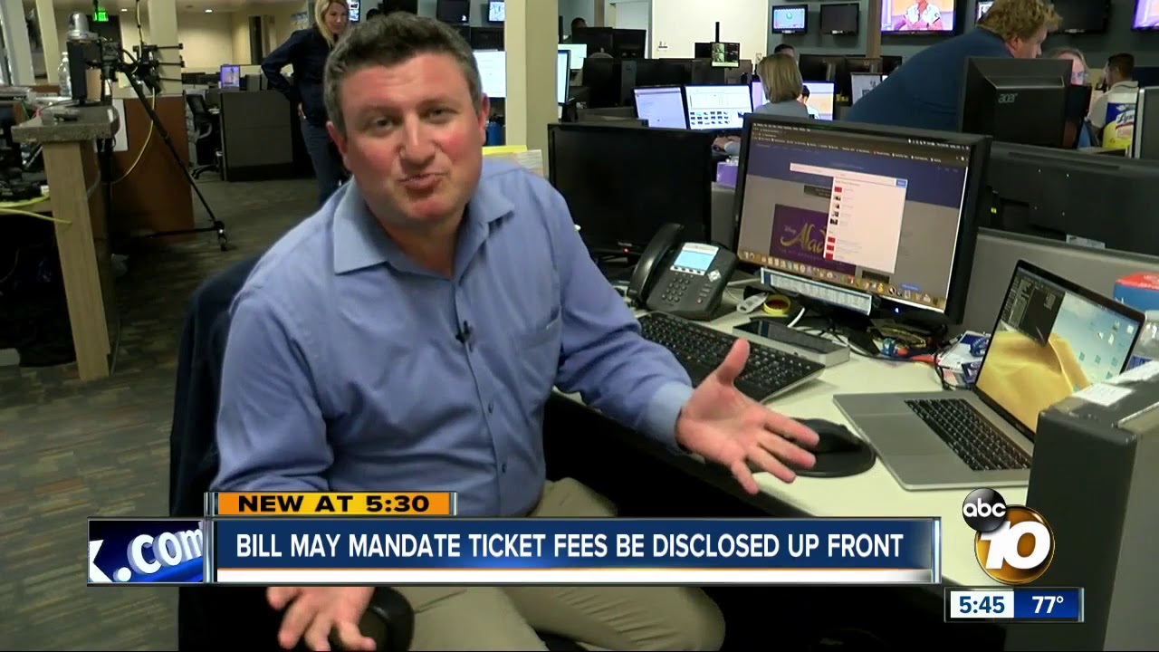 Bill may mandate ticket fees be disclosed up front