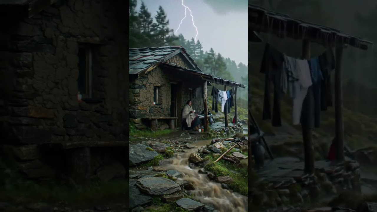 Rain Sounds for Sleeping Heavy Rain and Thunderstorm Sounds for Sleeping #ambientrain  #mountainrain