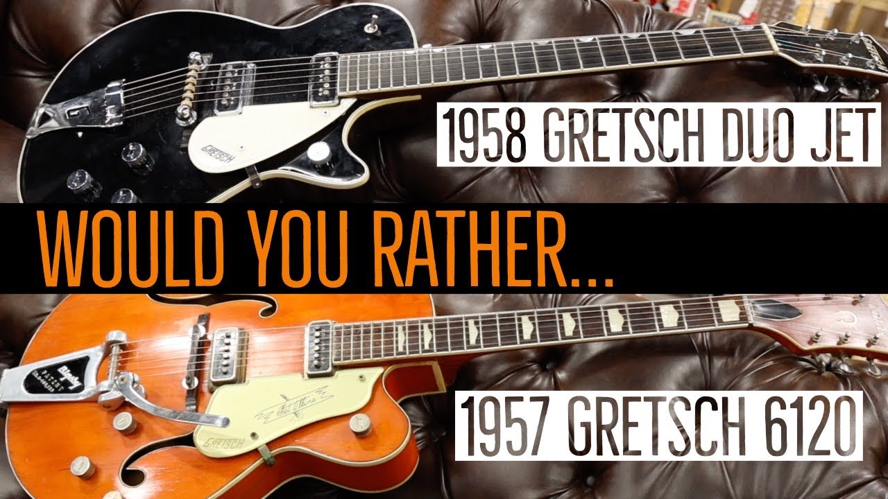 Что бы вы предпочли... Gretsch Duo Jet 1958 года против Gretsch 6120 1957 года | Редкие гитары No...